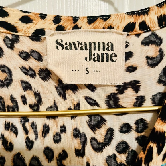 Savanna Jane Leopard Embroidered Boho Blouse - Picture 2 of 13